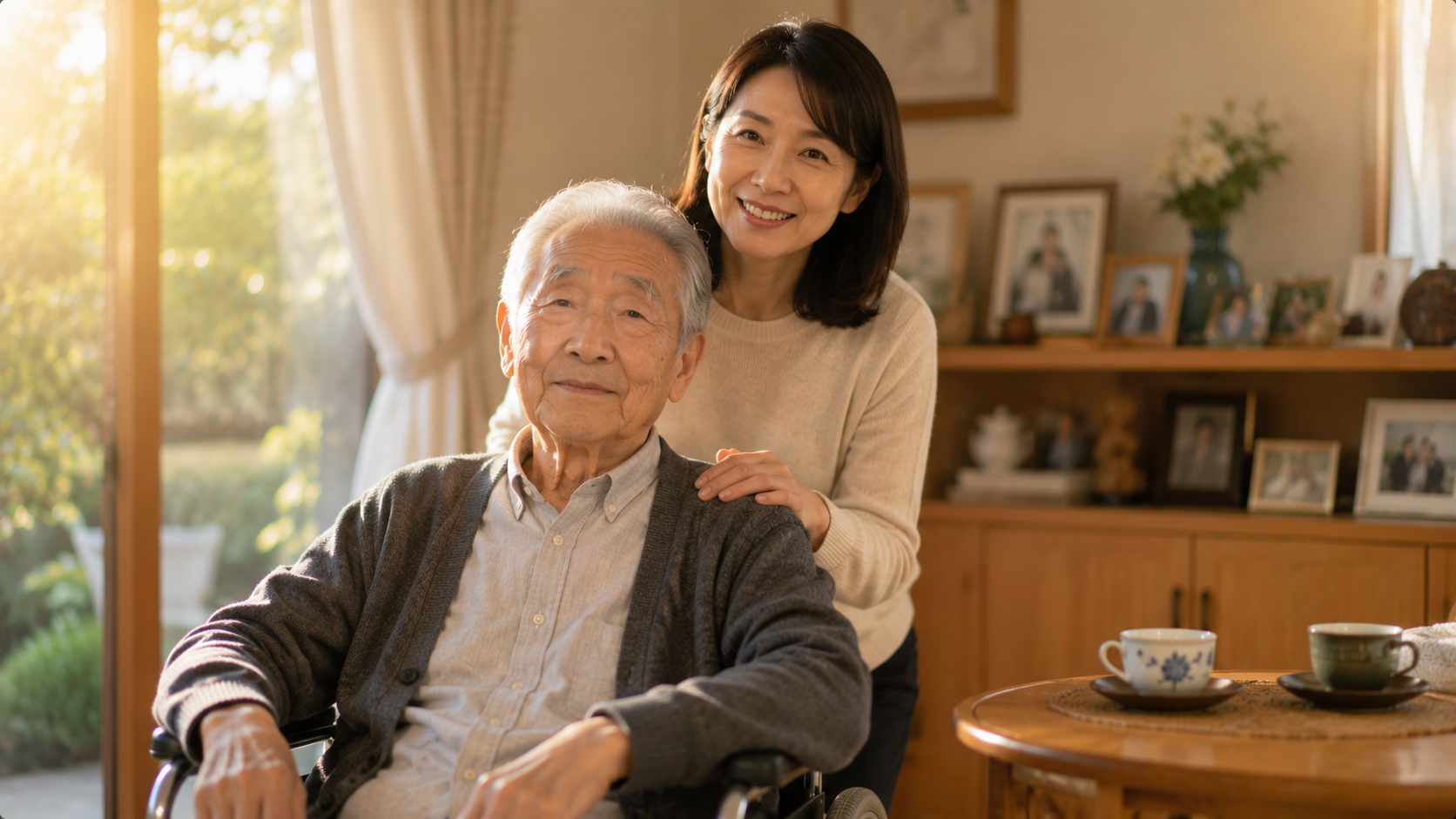 ご家族と穏やかに過ごす様子